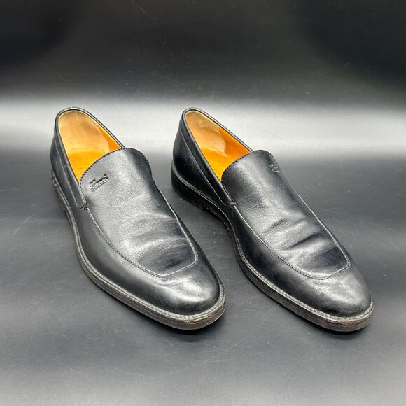 Gucci Black Slip On Loafers Mens Leather Upper Made in Italy Size 7.5D - Picture 1 of 16